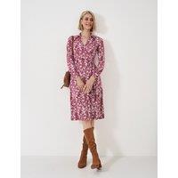 Jersey Floral Midi Wrap Dress