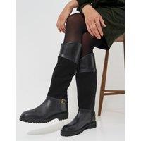 Leather Platform Knee High Boots