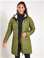 Berghaus Nula Micro Hooded Longline Puffer Jacket Dark Blue