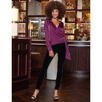 SOSANDAR Shimmer Velvet Leggings Black