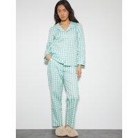 Pure Cotton Gingham Check Stars Pyjama Set