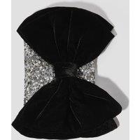 Sequin Bow Chain Strap Clutch Bag
