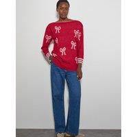 Ribbed Slash Neck Jumper