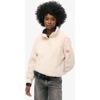 Superdry & Co Textured Funnel Neck Jumper White