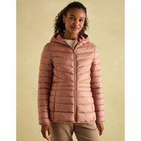 Joules Hooded Puffer Jacket Pink