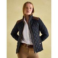 Joules Quilted Funnel Neck Jacket Navy