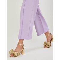 Monsoon Metallic Bow Block Heel Sandals Gold