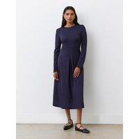 Finery London Ponte Jersey Midi Dress Navy