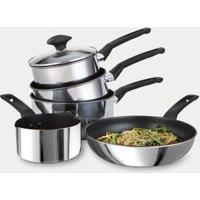 9 x Tougher Stainless Steel Pan Set of 5