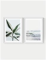 Botanical Beach Twin Set Framed Art