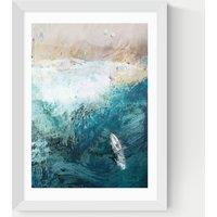 East End Prints Azure Walk Framed Art White