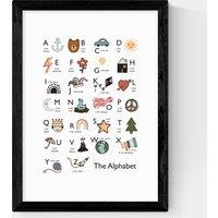 East End Prints Alphabet In White Framed Art Black