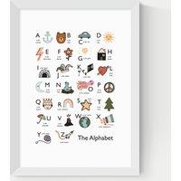 East End Prints Alphabet In White Framed Art White