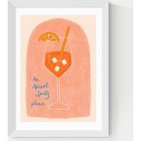 East End Prints Aperol Framed Art White