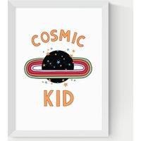 East End Prints Cosmic Kid Framed Art White