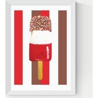 East End Prints Fab Stripes Framed Art White