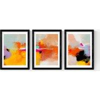 Fire Triptych Trio Set Framed Art