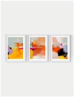 Fire Triptych Trio Set Framed Art