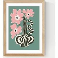 East End Prints Floral Stripe Framed Art Natural