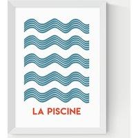 East End Prints La Piscine Framed Art White
