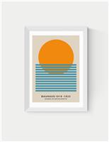 Mid Century Sun Bauhaus Framed Art