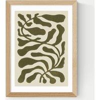 One Hundred Leaved Plant Green Framed Art