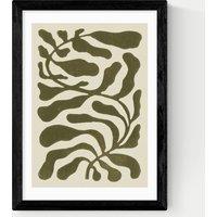 East End Prints One Hundred Leaved Plant Green Framed Art Black
