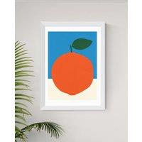 Orange (Blue & Orange) Framed Art