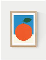 Orange (Blue & Orange) Framed Art