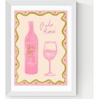 East End Prints Pale Rose Framed Art White