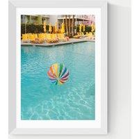 East End Prints Palm Springs Pool Day Framed Art White