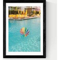 East End Prints Palm Springs Pool Day Framed Art Black