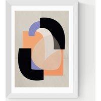 East End Prints Playful Shapes Framed Art White