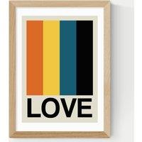 Retro Stripe Framed Art