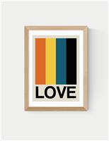 Retro Stripe Framed Art