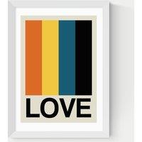 Retro Stripe Framed Art