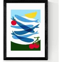 East End Prints Small Fish Framed Art Black