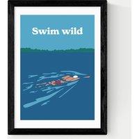 East End Prints Swim Wild Framed Art Black
