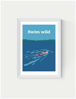 Swim Wild Framed Art