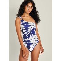 Printed Padded One Shoulder Swimsuit