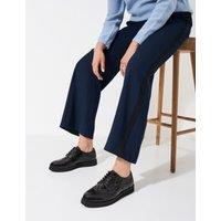 Leather Patent Flatform Brogues