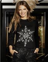 Sequin Snowflake Jumper