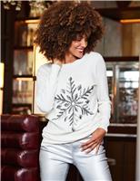 Sequin Snowflake Jumper