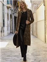 Faux Fur Longline Coat