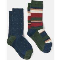 2pk Patterned Cotton Rich Socks