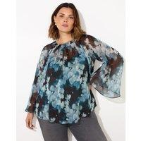 Floral Pleated Top
