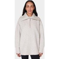 Radiant Ribbed Collared Half Zip Sweatshirt