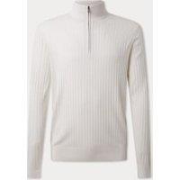 Cotton Rich Textured Half Zip Sweatshirt