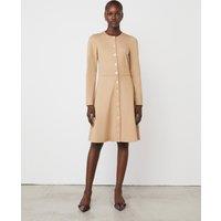 Ponte Jersey Button Through Waisted Dress