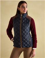 Quilted Funnel Neck Zip Up Gilet